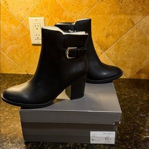 Style & Co. Women's Black Ankle Booties with Buckle